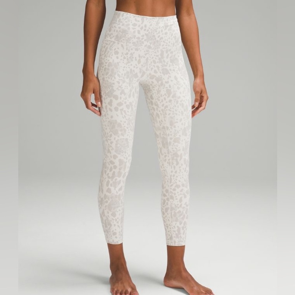 lululemon athletica White Leopard Print Leggings